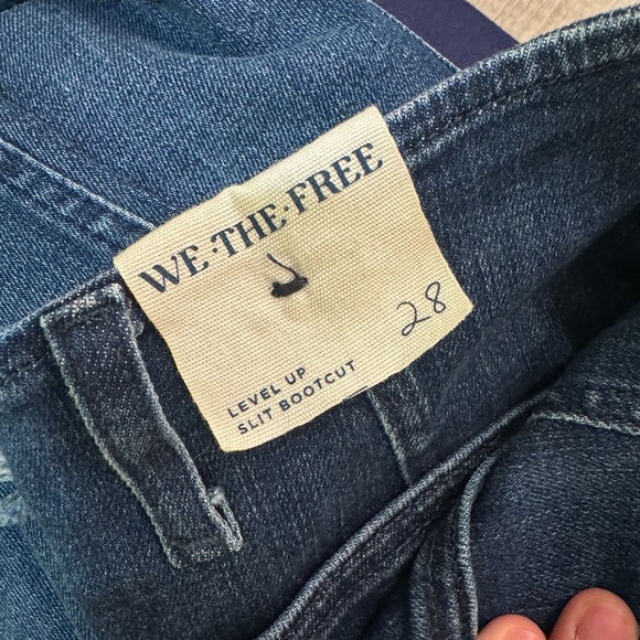 NWT We the free level up slit slim flare bootcut jeans - Picture 2 of 4